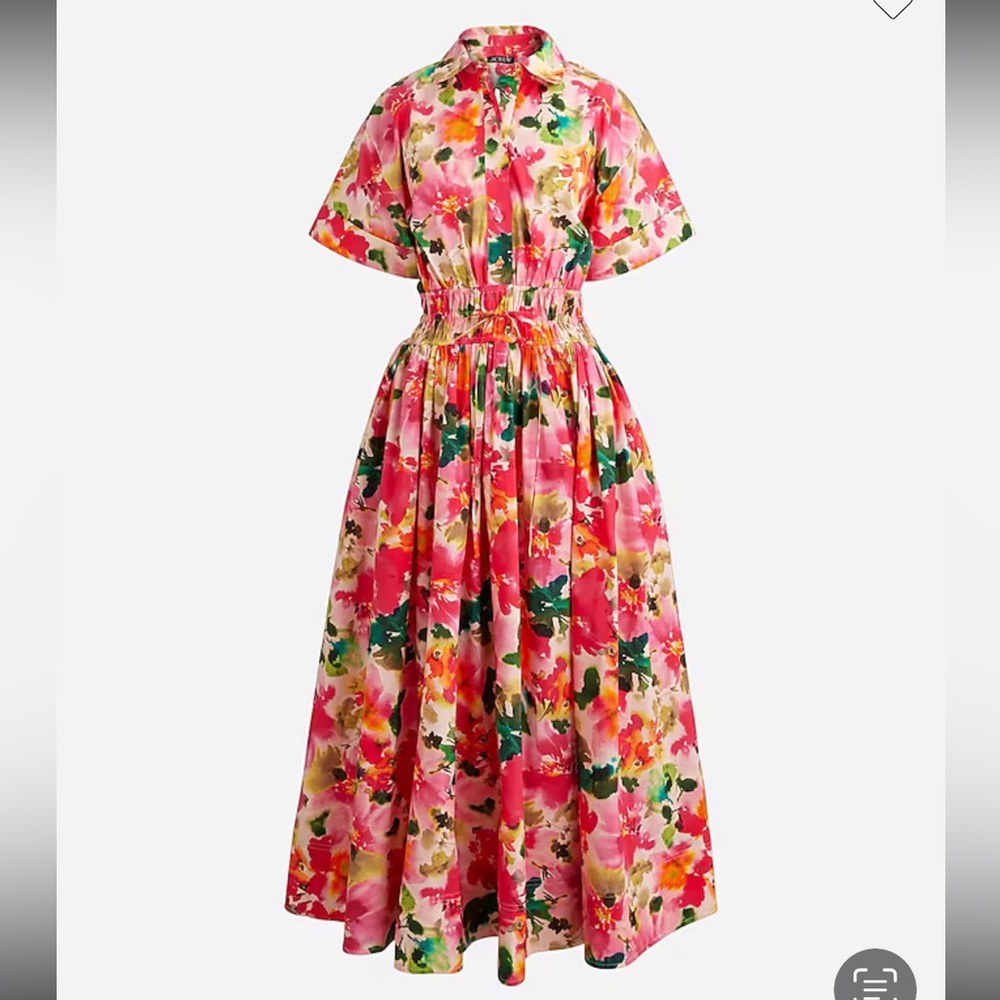 J Crew Elena shirt dress in beautiful floral.  Worn once.  Like new condition